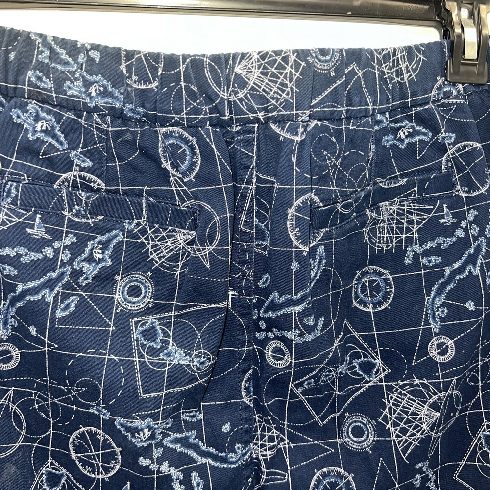 Lands End Scort Women's 8 Blue Nautical Mid Rise - Picture 3 of 4